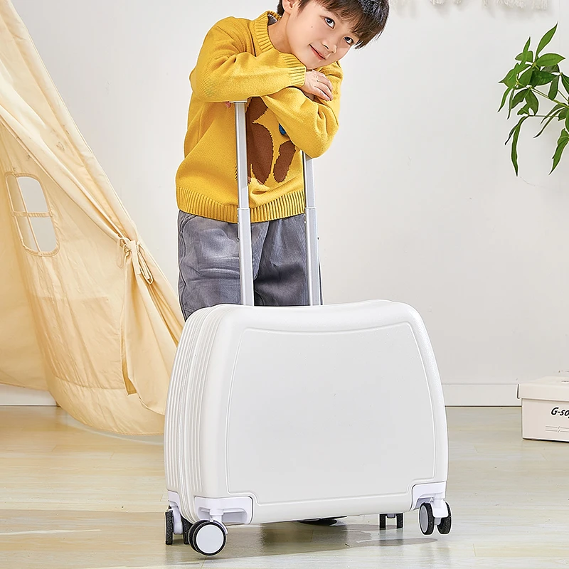 

18/20 Inch Kid's Luggage Can Sit and Ride Girl Lightweight Children Boarding Trolley Case Walking Small Suitcase Boy