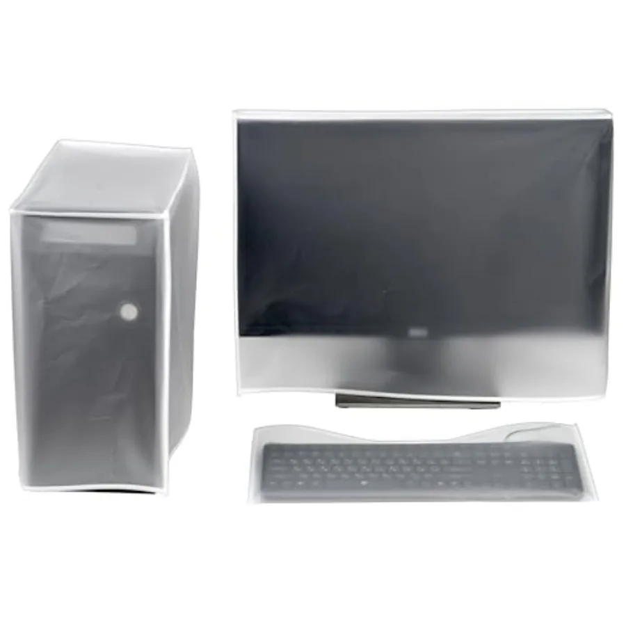 

Computer Dust Cover, Monitor +Keyboard+CPU Tower Desktop 3 Pieces Set PC dust proof Computer covers Case 17"-19'' Monitor Set