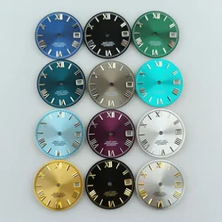 NH35 Dial Watch Dial S Dial Roman Numeral Men Watch Face for NH35 NH36 Movement Watch Mod Parts Accessories Repair Tools