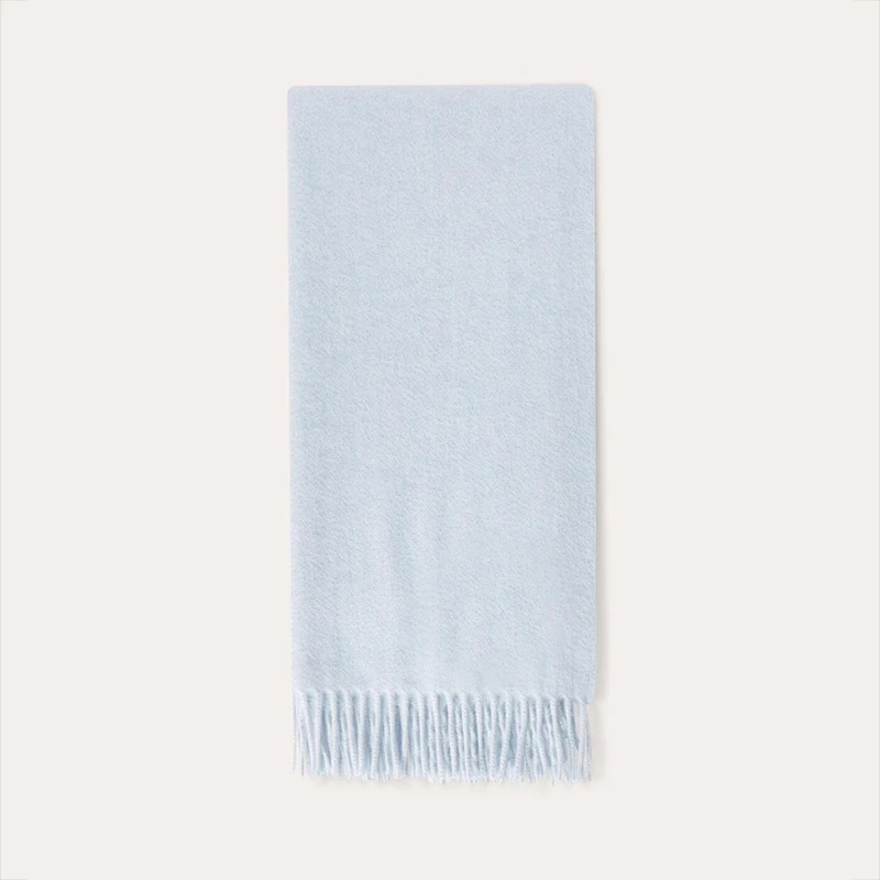 NIGO LP Men's Women's Autumn And Winter Solid Color Cashmere Embroidered Knitted Scarf #nigo61133