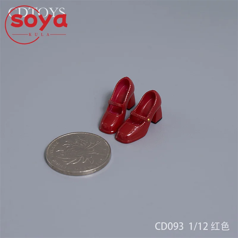 CDTOYS CD092 CD093 1/6 1/12 مقياس ريترو كعب سميك JK أحذية نموذج صالح 12 ''6'' أنثى الجندي عمل الشكل الجسم #5