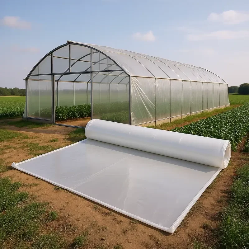 8 x 25 Ft UV Resistant 6 Mil Clear Polyethylene Agricultural Greenhouse Plastic Film for D0100HA709A
