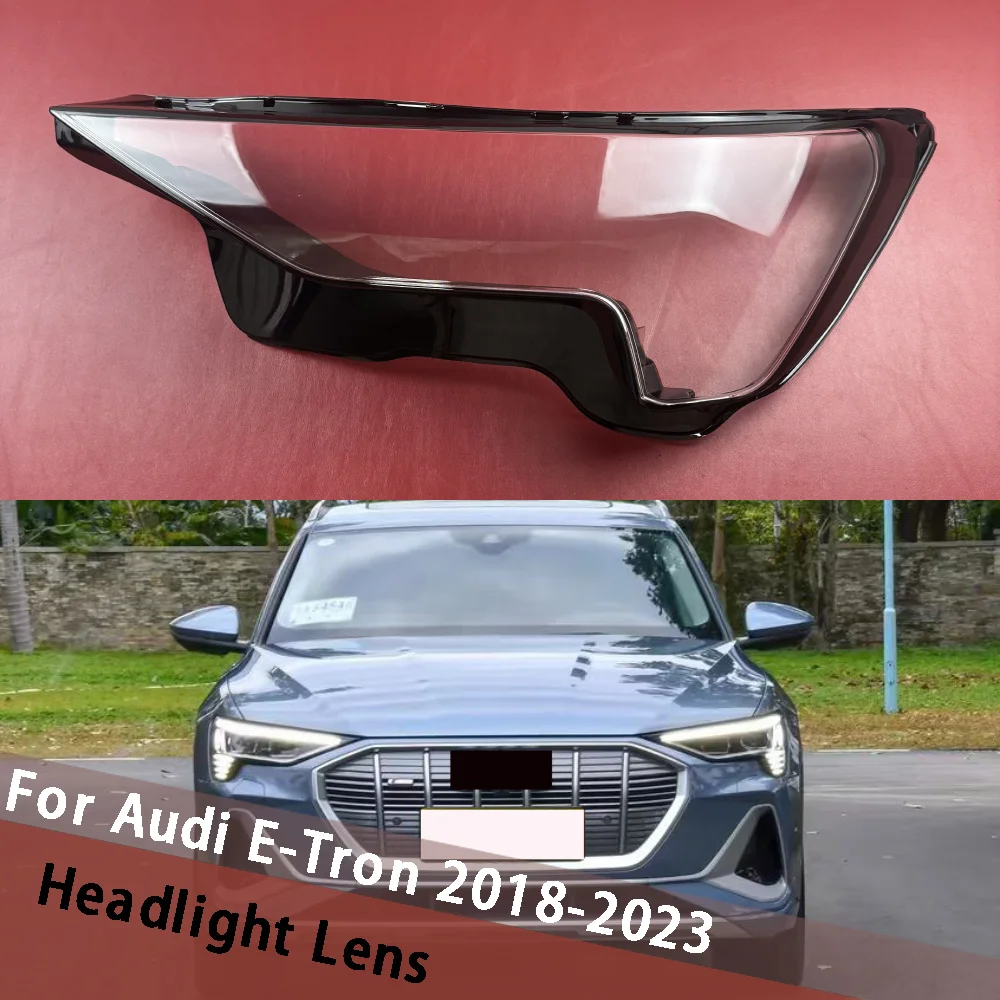 

For Audi E-Tron 2018-2023 Car Headlamp Cover Transparent Mask Case Headlight Shell Plexiglass Replace Original Lens Shade