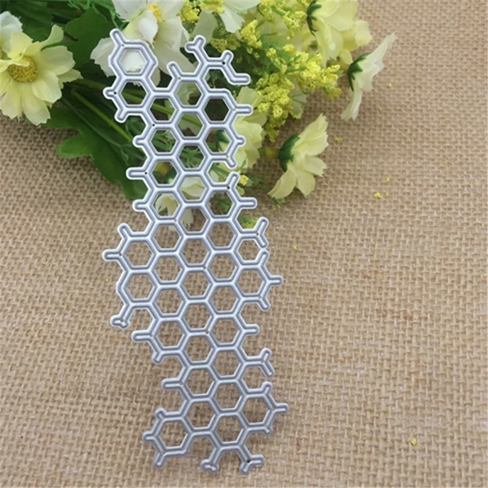 Honeycomb Metal Cutting Dies Stencil Scrapbooking Photo Album Card Paper Embossing Craft DIY Cut