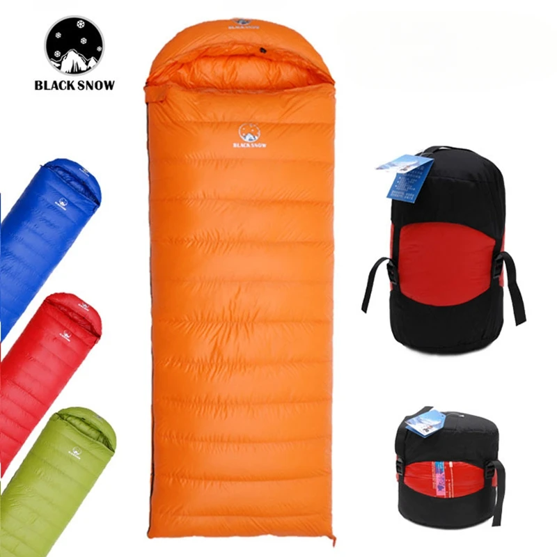 Filling 1300g/1600g White Goose Down Adult Envelope Sleeping Bag Single Person Ulrtalight Outdoor Camping Tourist Portable Warm