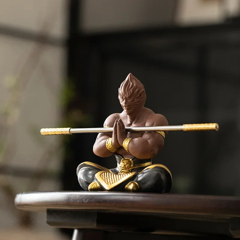 Zen Inspired Great Sage Sun Wukong Decoration Home Living Room Creative Ceramic Office Entrance Decoration
