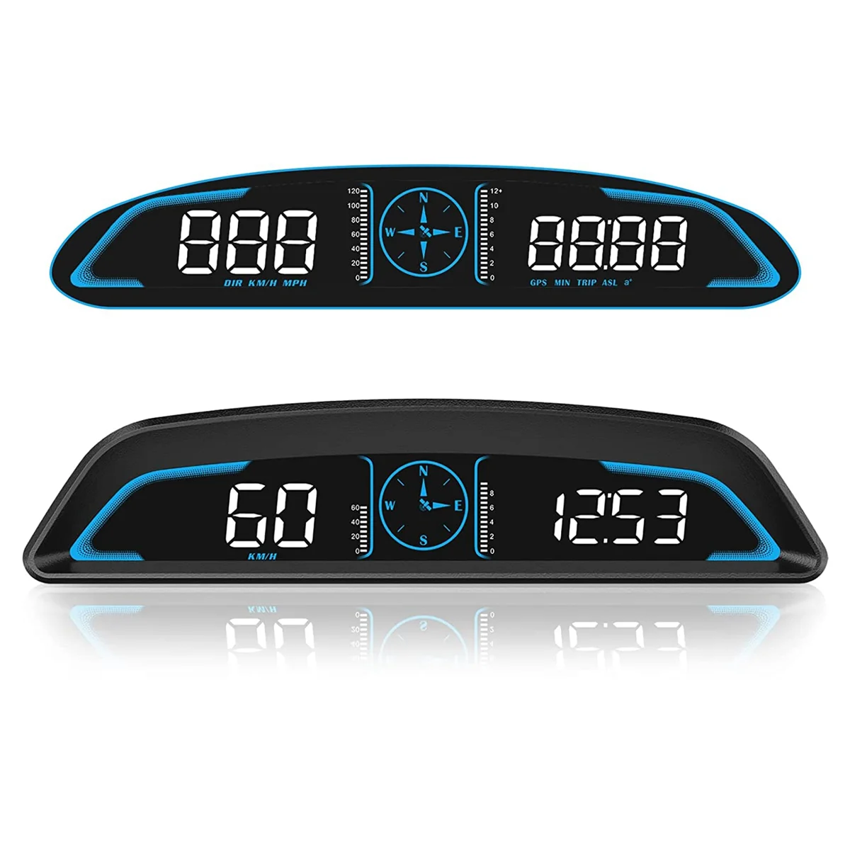 Digital GPS Speedometer Car Heads Up Display with Speed Fatigued Driving Alert Overspeed Alarm Trip Meter