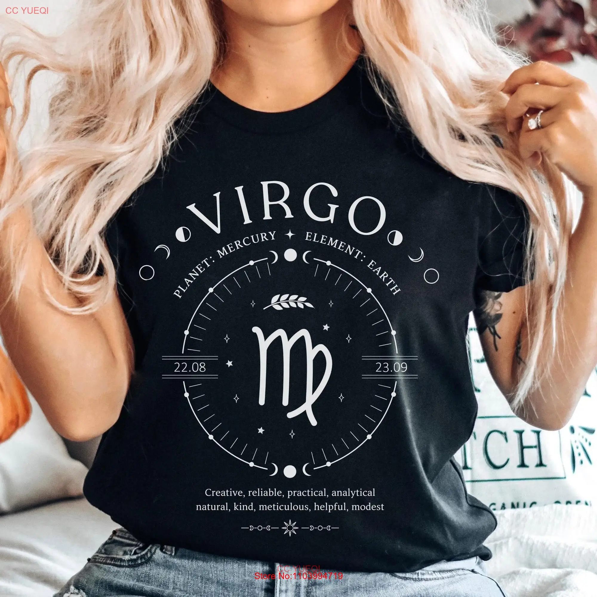 Virgo T Shirt Zodiac Facts Birthday Present  long or short sleeves