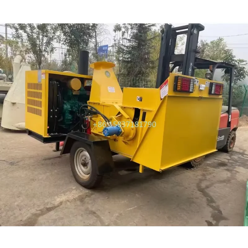 Factory Price Wood Chipper Machine Forestry Sawdust Crushing Shredder Tree Branch Feeding Wood Chipper Machine for South Africa