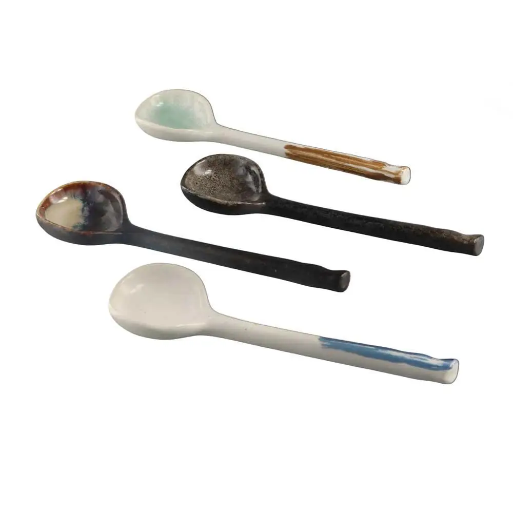 Ceramic Japanese Style Stirring Spoon Restaurant Tea Cutlery Tableware Coffee Spoon Kitchen Utensils Soup Spoon