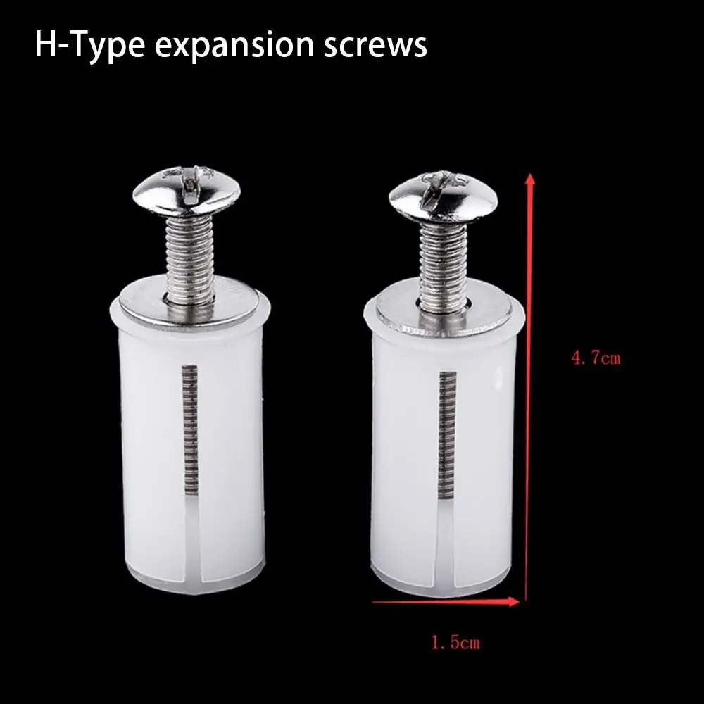 1Pair Seat Cover Plate Replacement Toilet Seat Repair Screws Seat Fittings Bathroom Accessories Lid Hinge Repair Bolts Plastic