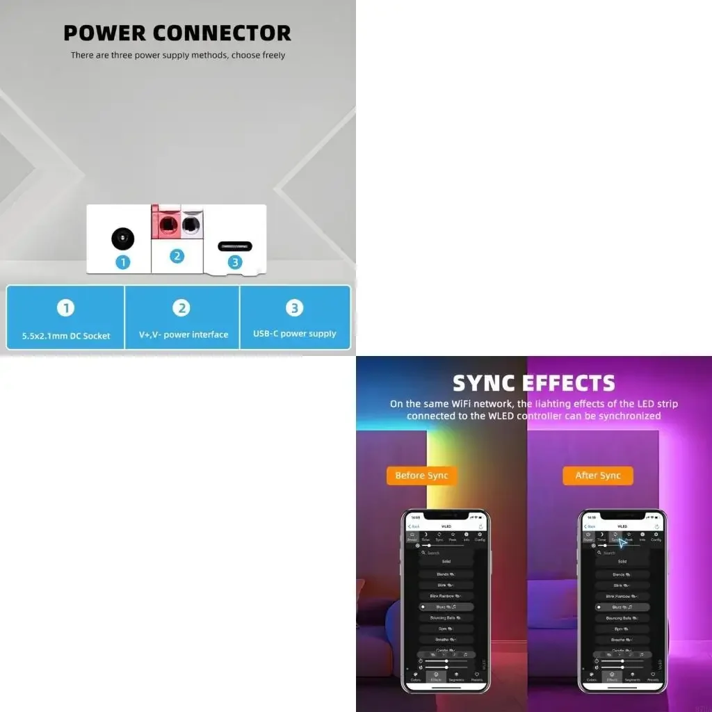 

Адресный светодиодный контроллер 8266 WLED Цифровой контроллер светодиодных лент Контроллер яркости освещения с регулируемой