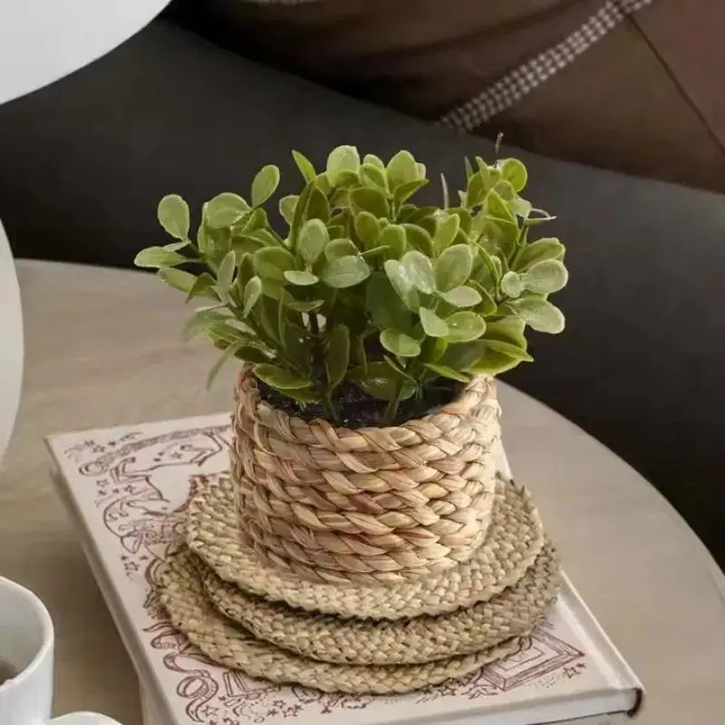 1Pc Potted Plant Small Fake Plants Indoor Home Decor Decorative Pot for Living Room Office Decoration Realistic Faux Greenery