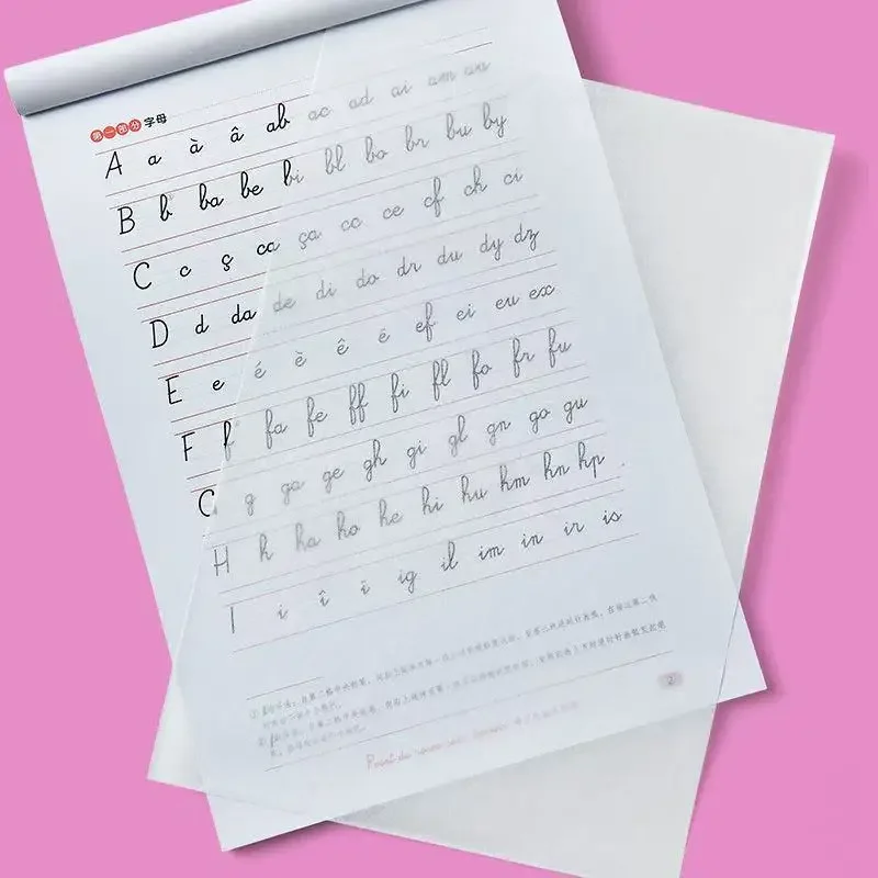 Learning  French /Chinese Books Calligraphy Copybook Standard French Handwriting Copybook Practice Writing Art Libros