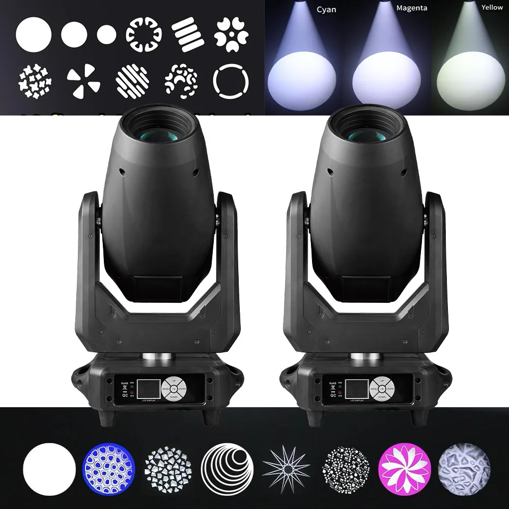 2Pcs/Lot 400w LED Beam Spot Wash 3in1 Professional CMY CTO Moving Head Stage Lighting Dj Disco Club Wedding Party Concert Lights