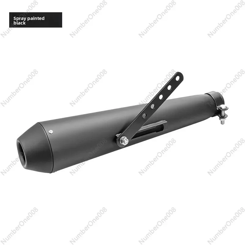 Vintage Motorcycle Exhaust Pipe Stainless Steel Cruise Muffler Bobber Exhaust Pipe Round Back Pressure Muffler​
