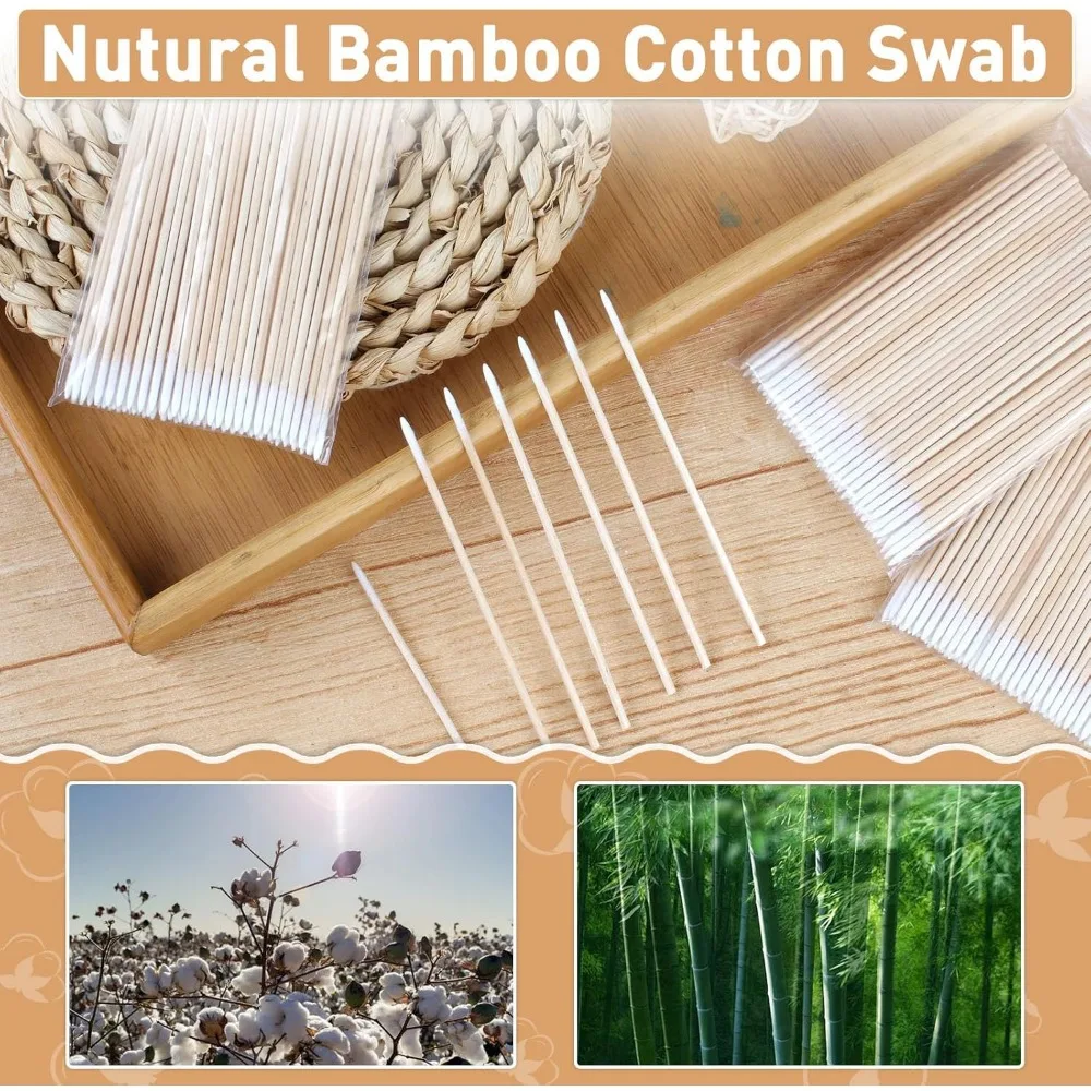 Disposable Wooden Micro Bud Swabs Lint Free Eyelash Extension Glue Removing Tools Makeup Mini Brush