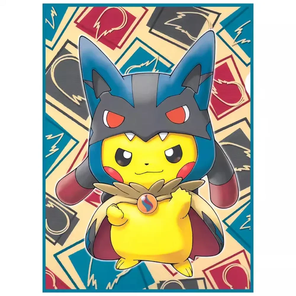 60PCS 66*91mm DIY PTCG Pokemon Pikachu Pikachu Protective Sleeve Anime Peripheral Game Collection Card Sleeve Holiday Gift