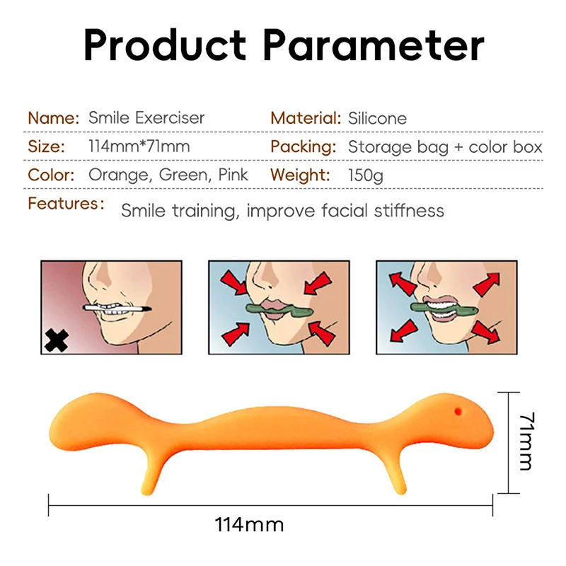 Portable Smile Training Corrector 3 Color Muscles Stretching Lifting Facial Exerciser Silicone Facial Fitness Exercise