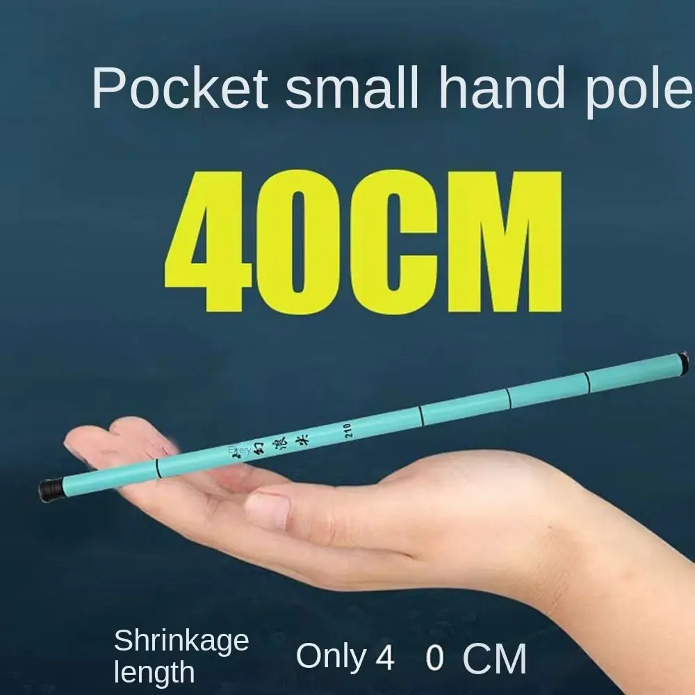 40cm Storage Telescopic Fishing Rod Ultra Short Thin Mini Fishing Pole Ultralight 1.8m-3.6m Length Fishing Hand Pole River Pond