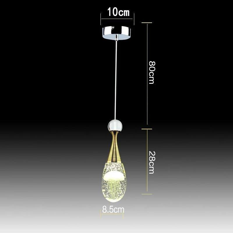 Lámpara de araña de cristal de lujo para restaurante, luz de lujo para Bar, mesita de noche, moderna, minimalista, edificio dúplex, hueca