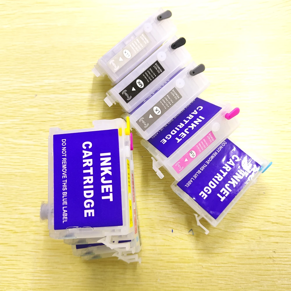 

9 шт. для Epson P600 Surecolor P600 многоразовые картриджи с чипами автоматического сброса T7601 высокой емкости 80 мл