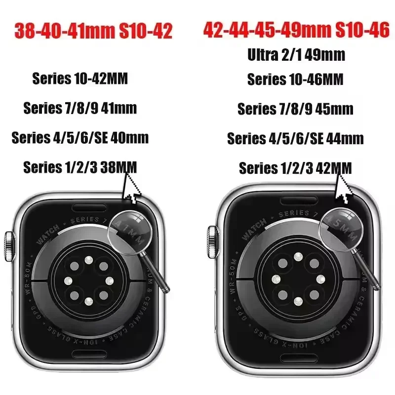حزام رياضي لساعة أبل 46 ملم 45 ملم 40 ملم 42-38-41 ملم 44 ملم سوار قابل للتنفس iWatch Series 10 8 9 7 6 SE 5 3 Ultra 2 49 ملم