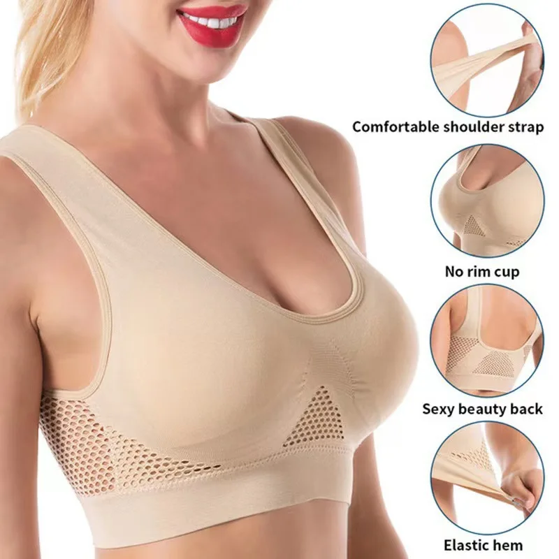 

Bras for Women No Underwire Push Up Sports Bra Seamless Wirefree Breathable Yoga Bra Comfort Workout Running Bras