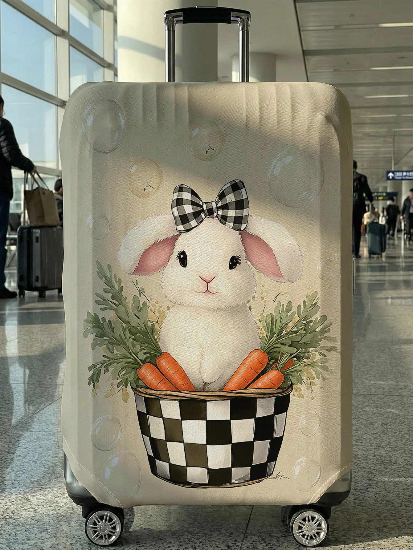

Bow Rabbit Carrot Luggage Protective Cover, suitable for 18-32 inch luggage covers, luggage handle gloves, travel accessories