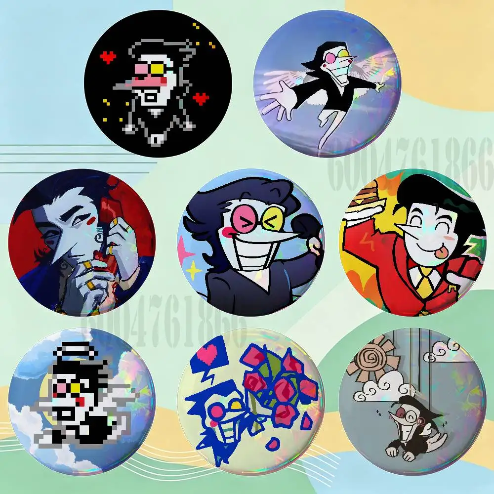S-Spamton D-Deltarune Badges Round Nijigen Otaku Culture IP peripheral products 58mm 44mm 32mm 75mm 25mm Mini