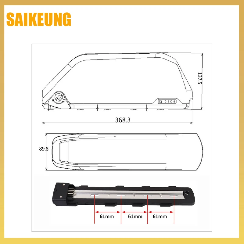 Hailong Polly DP-9 36v 48v 52v 1500w 3000w 20ah 25ah 30ah 35ah 40ah 50ah 60ah Rechargeable Electric Bike Scooter Lithium Battery