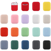 Soft Silicone Case For AirPods 2 Earphones Cover Wireless Bluetooth Cover Candy Color Ultra-thin Protective Cover For Air Pods 1