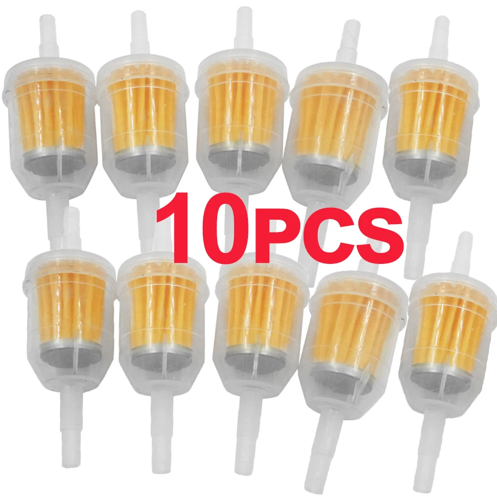 1/10x Universal Gasoline Gas Fuel Filter Car Inner Fuel Filters Motorcycle Scooter Gasoline Oil Filter Tool Moto ATV Fuel Filter