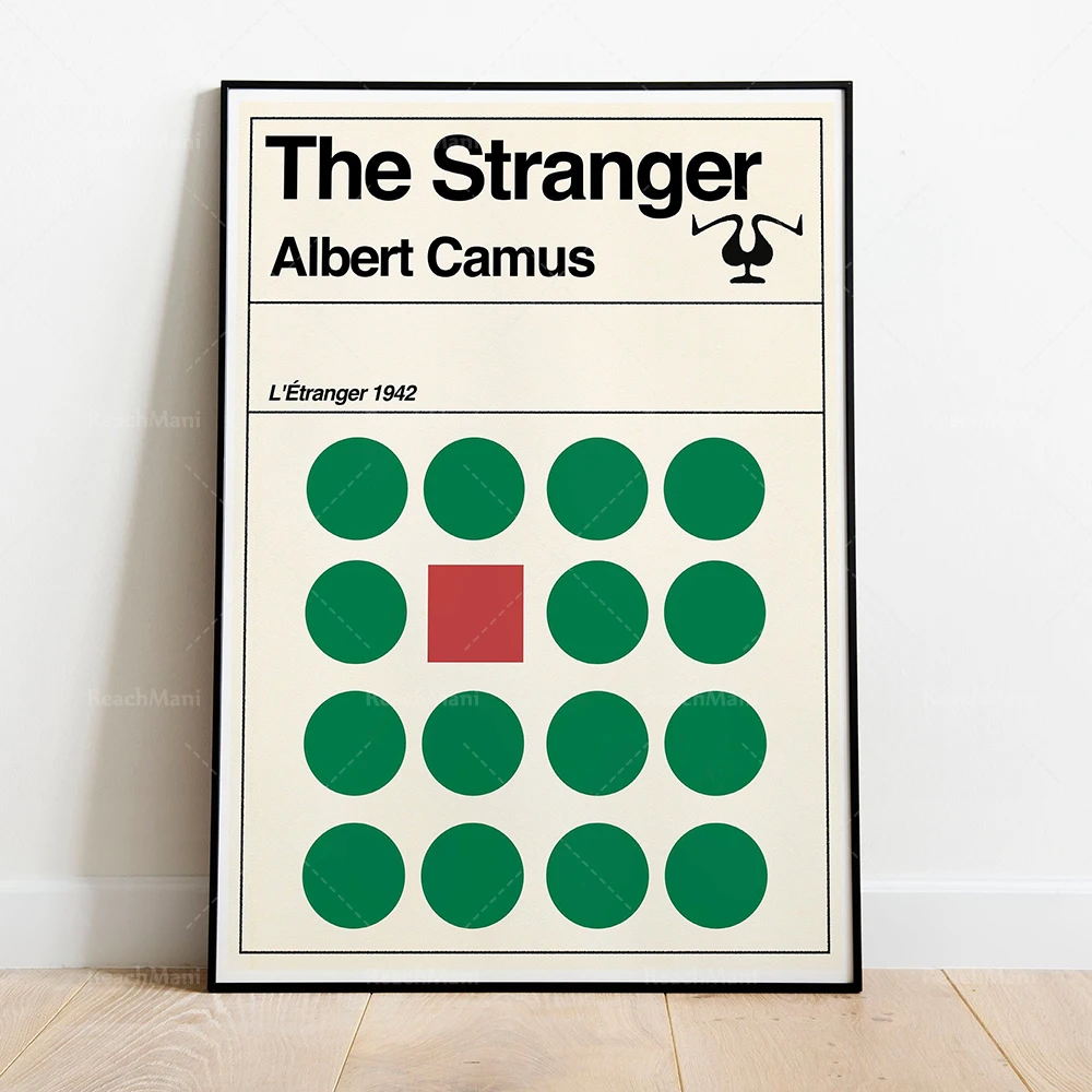 Fall Albert Camus, Sacred Comedy, Book Fiction Philosophy Vintage Literature Wall Art Canvas Nordic Poster Living Room Decor