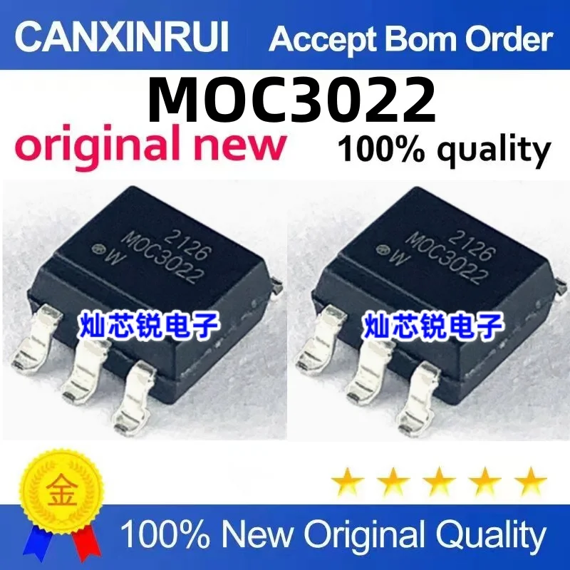 

（100 pieces）MOC3022 EL3022 in-line DIP6 triac optocoupler (black)