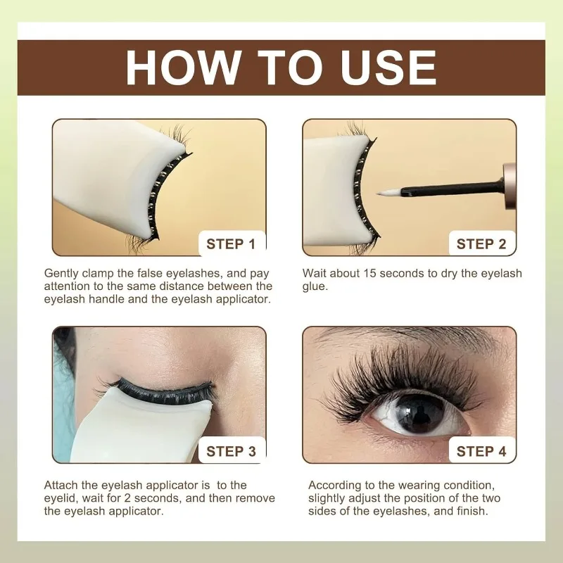 まつげピンセット つけまつげアプリケーター つけまつげを装着するのに便利 まつげピンセット クリップ補助具 つけまつげを貼る