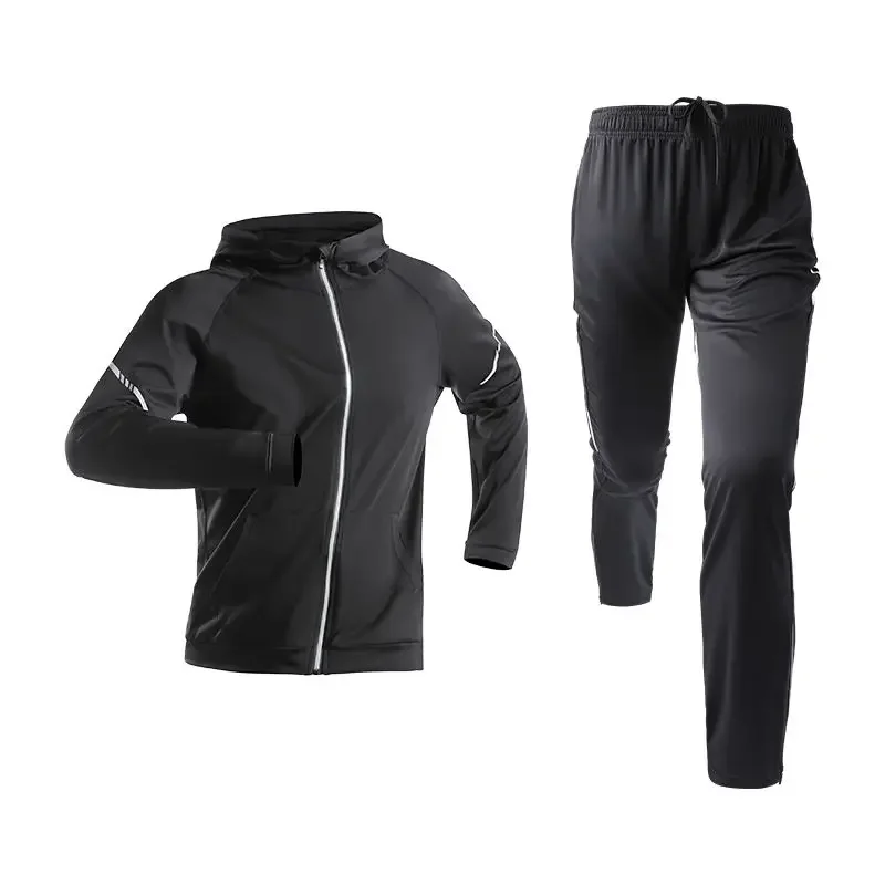 Men's 2025 Autumn-Winter Running Set: Quick-Dry & Phone Pocket for Fitness & Cycling