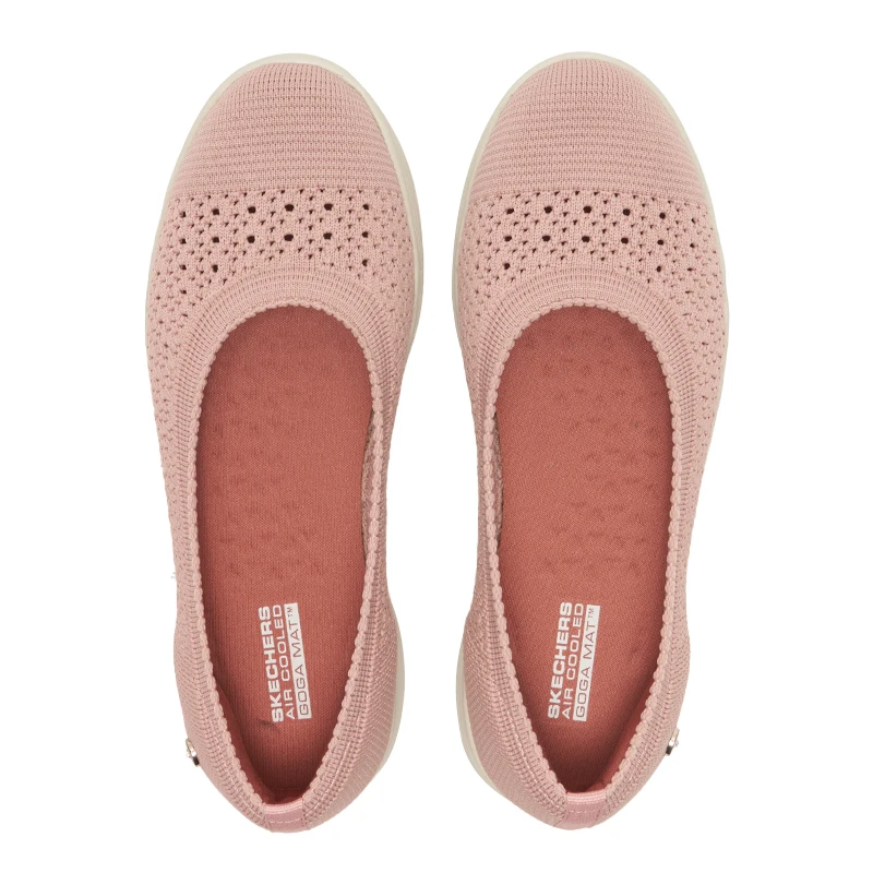 

Skechers Women's Sneakers Slip-On Flat Shoes Mesh Breathable Casual Shoes Shallow Mouth Single Shoes Mom Shoes 136265-Ros