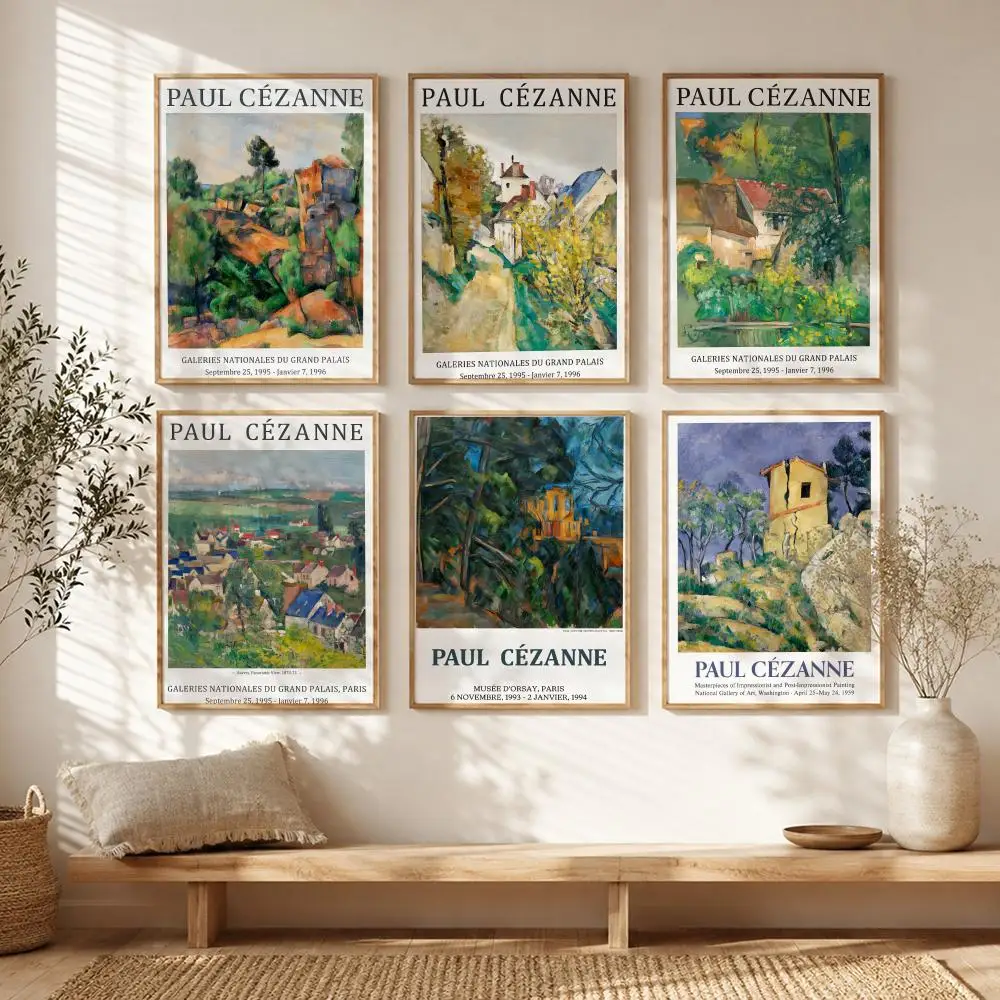 Impression Artist P-Paul Cezanne Poster All-match HD Waterproof Self-Adhesive Wall Art Sticker For Home Bedroom