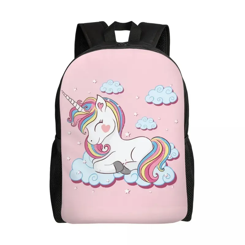 Mooie Eenhoorn Regenboog Wolk Rugzak Voor Mannen Vrouwen School Student Boekentas Past 15 Inch Laptop Tassen