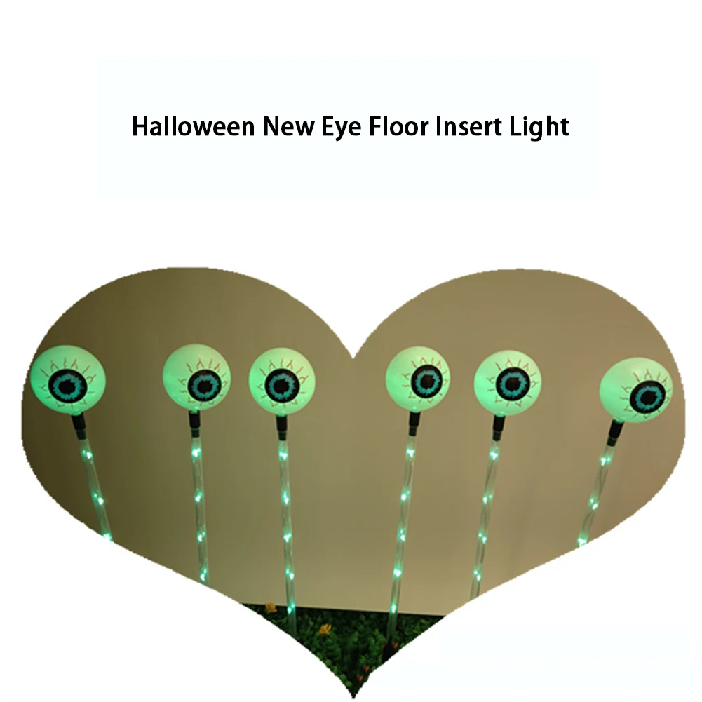 Lampe solaire au sol 62 globes oculaires, 8 modes, piquet de jardin, veilleuse LED pour Halloween jardin cour