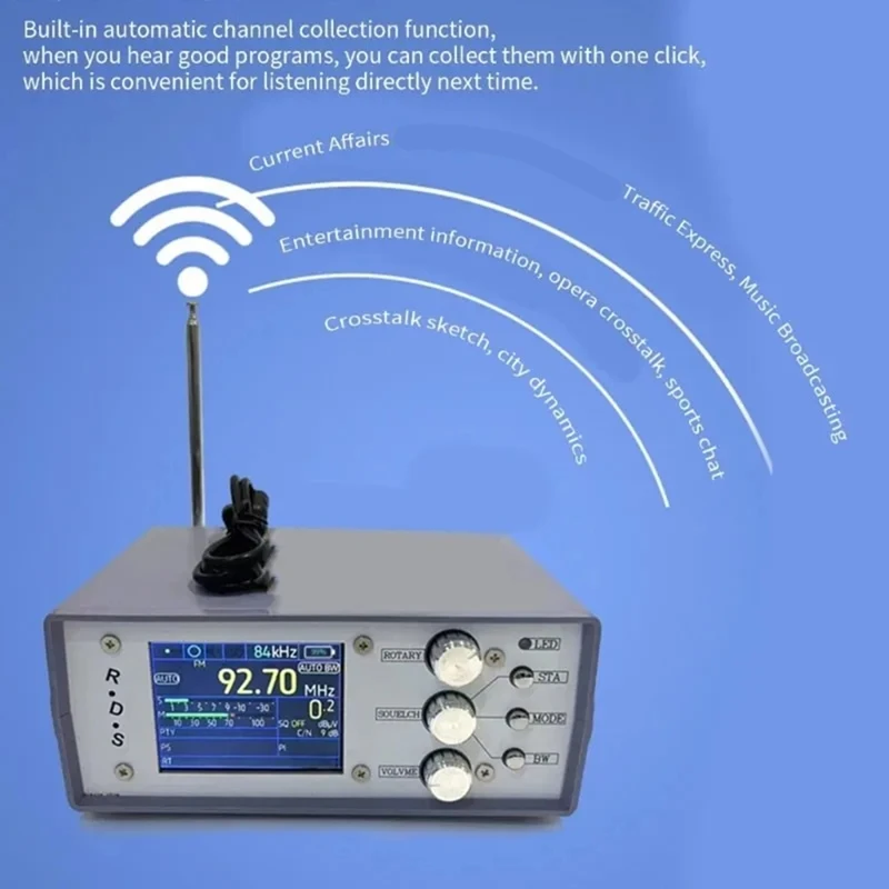 BAADE TEF6686-راديو سطح المكتب الأزرق المكتبي لراديو DSP RDS AM FM SW كامل النطاق مع مكبر صوت واحد