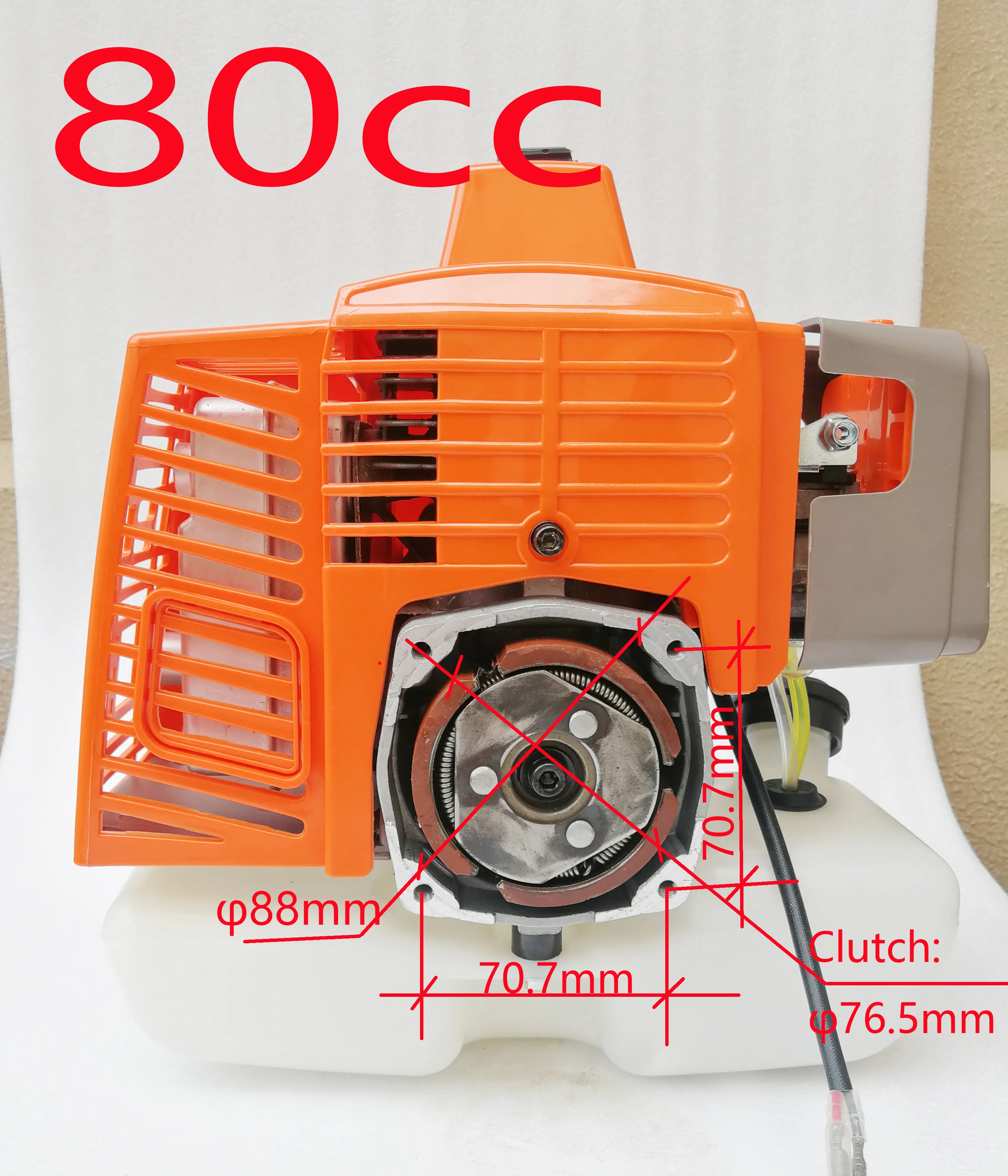 Imagem -05 - Motor Gasolina Cortador Escova Motor Auger Moto Scooter Outboard Hugh Poder 52 mm Cilindro Pistão Não 71cc 63cc 52 cc 80cc 2t