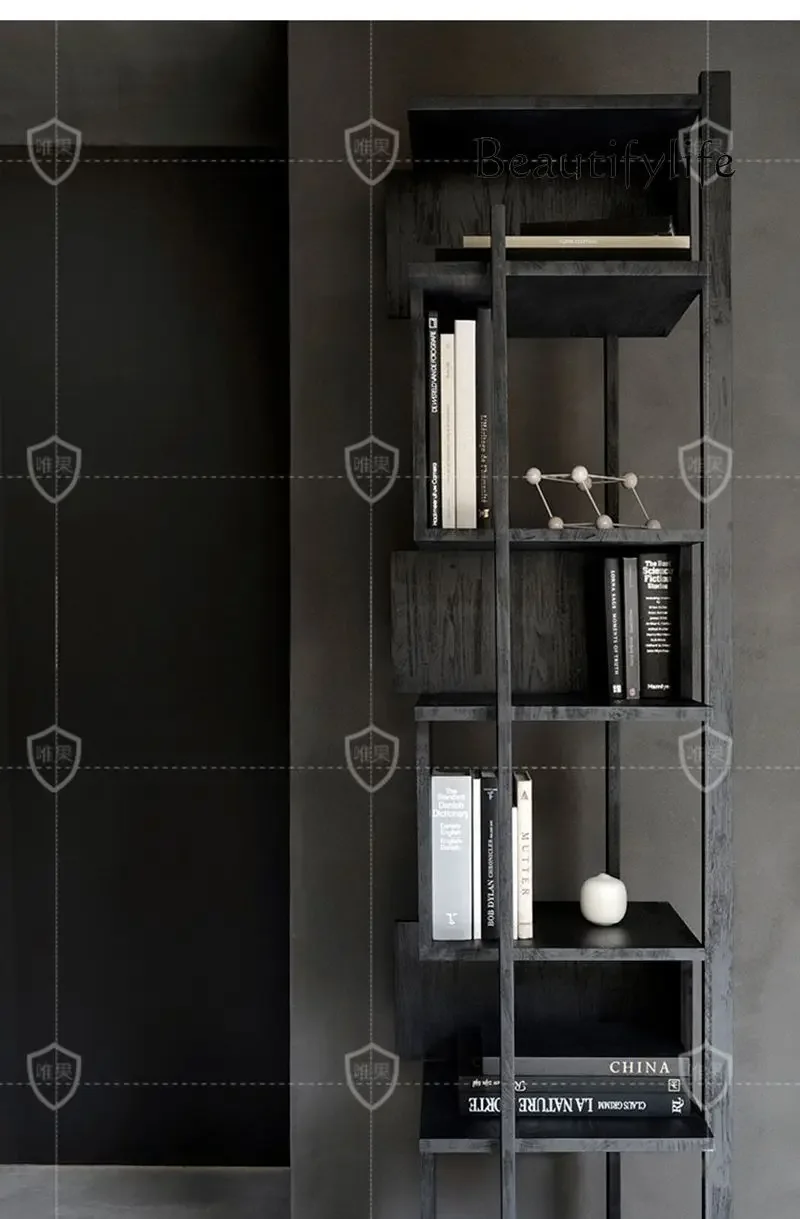 

BJ Nordic Oak Shelf Display Shelf Small Bookshelf Corner Cabinet Solid Wood Art Display Shelf