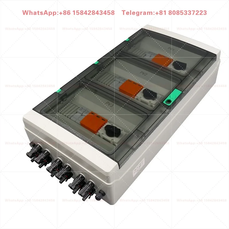 3 String Solar PV Junction Box 1000V Plastic Waterproof AC DC Combiner For Solar Kitchen Appliances