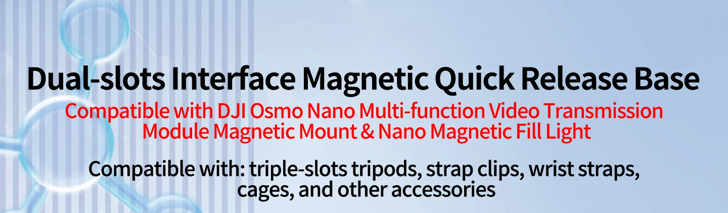 Für DJI OSMO Action 6/Nano Übertragungsmodul Magnetischer Stativadapter Schnellverschluss NATO-Schiene Action-Kamera Schnellmontage-Halterung – Detail 1