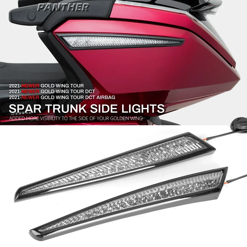 

For Honda Goldwing Gold Wing GL1800 Tour DCT Airbag 2021-2023 Motorcycle Top Spar Box Trunk Side Light Decorative LED Light Lamp