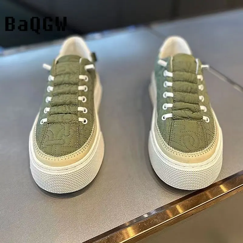 Korean Style Fashion Flat Walking Vulcanized Shoes Male Comfortable Sport Sneakers Men Korean Sneakers Casual Running Shoes Men