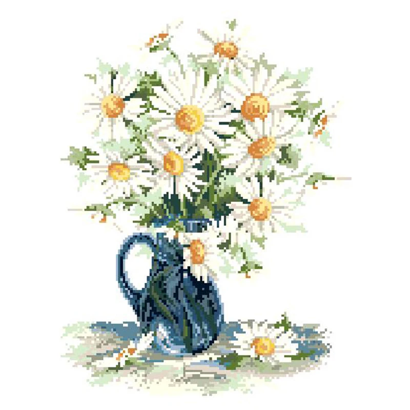 HC968 Cross Stitch Kits Stich Embroidery Cross-stitch Complete Kit Needle Arts & Craft Hobby Needlework Flower Package Hobby
