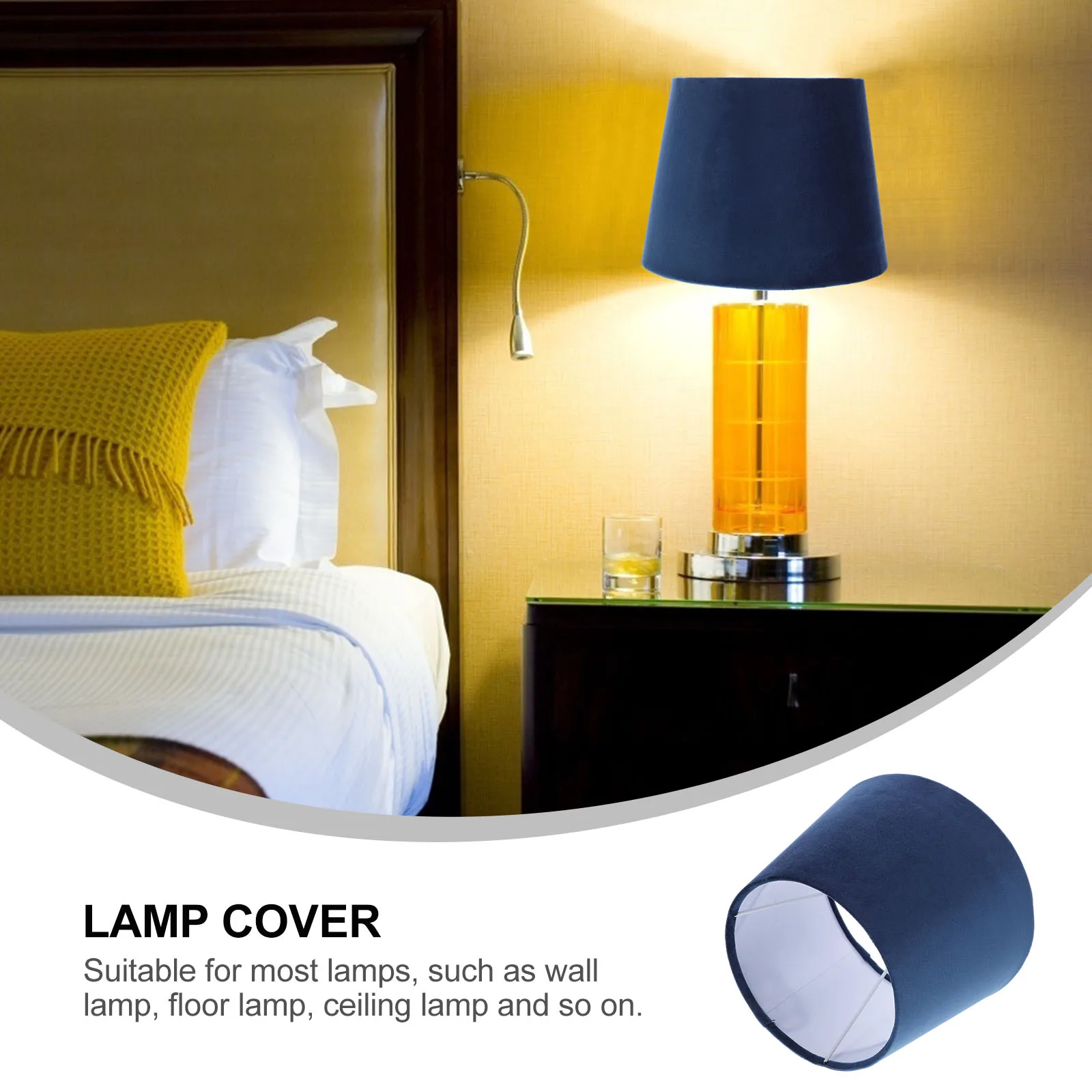 

Cloth Iron Desk Lamp Lampshade Replacement Soft Light Cover Bedroom Living Room Vintage Style Decorative Home Lamp Shade